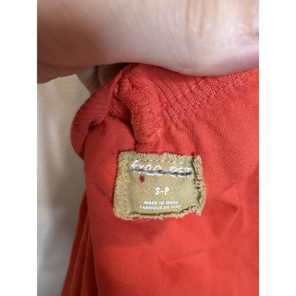 Free People Pinafore Dress Womens Small Button Strap Pocket Boho Casual Urban Ou